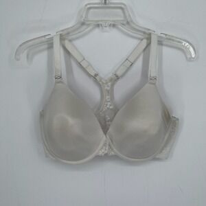 Maidenform Women's Ivory Lace Racerback Front Close Underwire Bra‎ Size 38DD